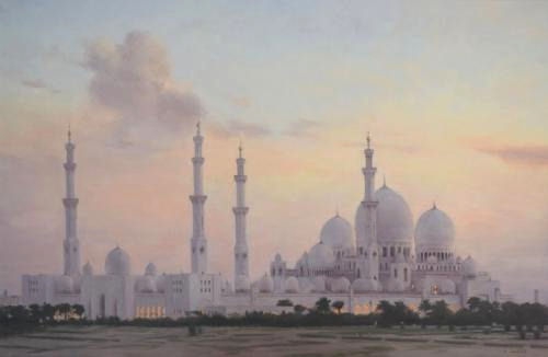 Die Grosse Moschee von Abu Dhabi 92 x 60 cm