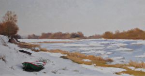 Loire, Snowy Banks 21 x 33 cm